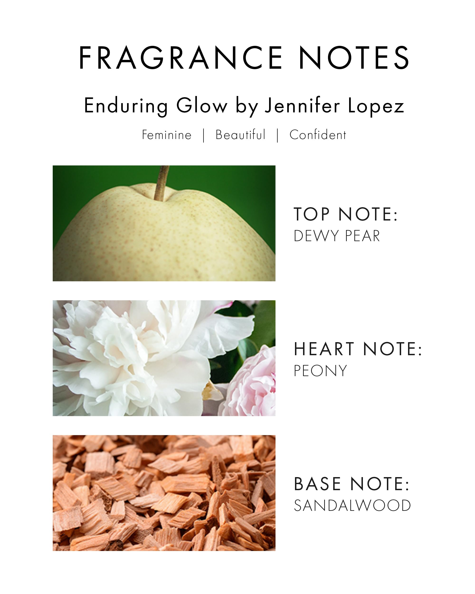 Jennifer Lopez Enduring Glow bottle top view reveals sleek silhouette and radiant finish.