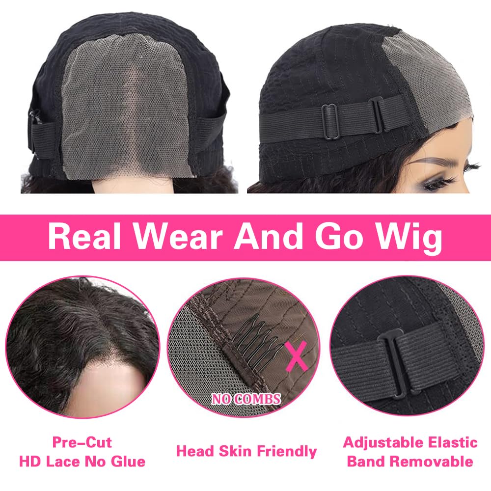Jenniferita 180% density deep wave wig for fuller natural appearance.