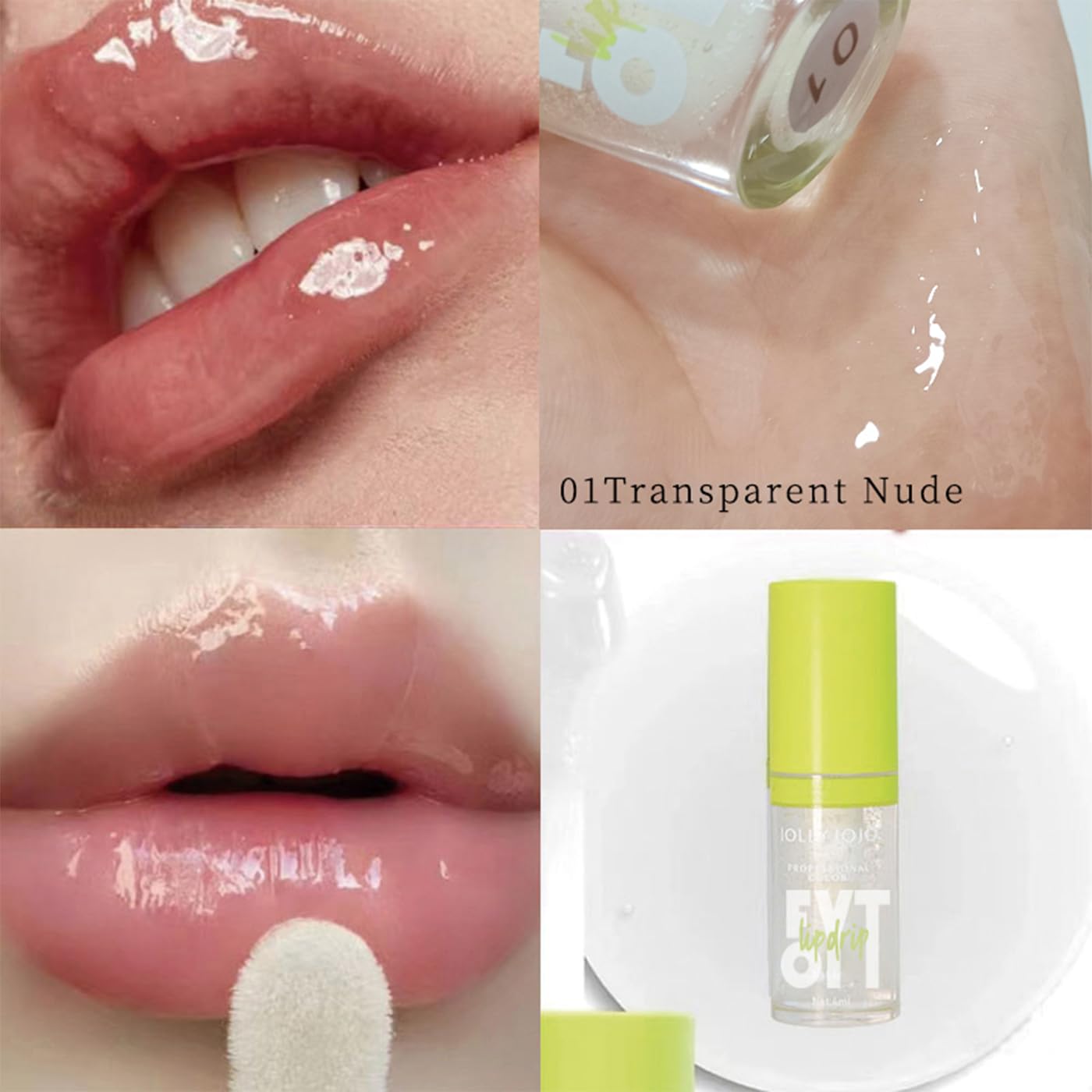 jeosisy lip oil pack rose-tint bottle offers subtle color.