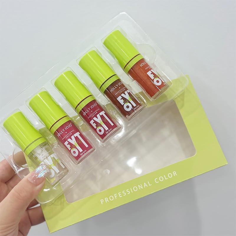 jeosisy lip oil pack travel-compact ideal for touch-ups.