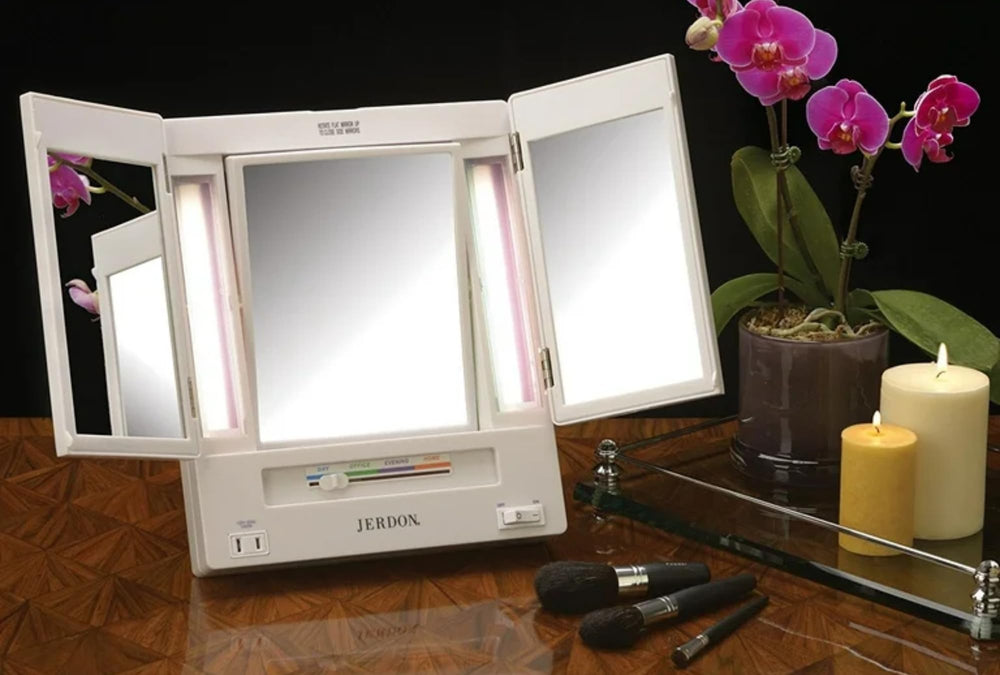 JERDON makeup mirror 5X magnification close-up for precise grooming