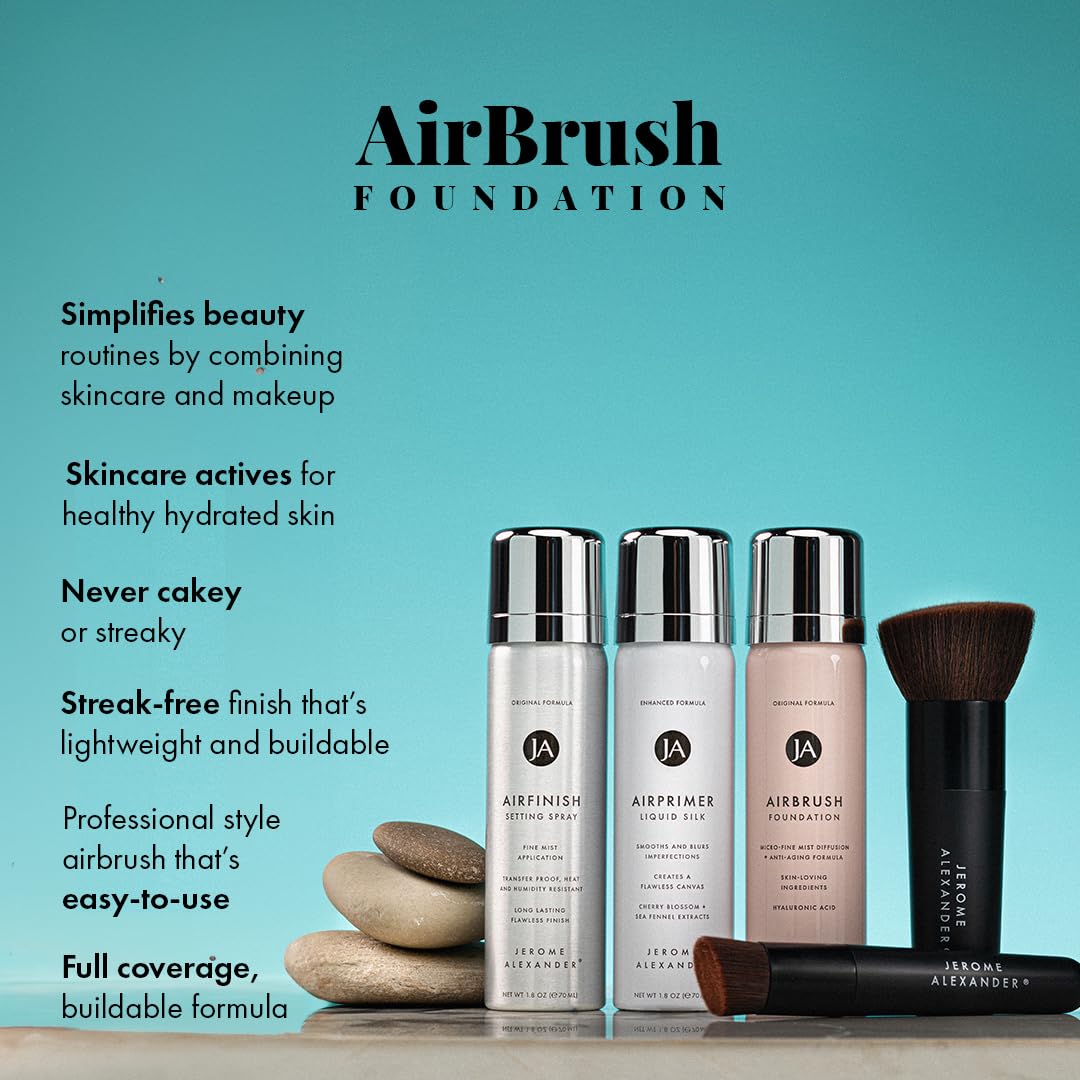Jerome Alexander Magic Minerals liquidsilk air primer swatch preps skin for smooth makeup.
