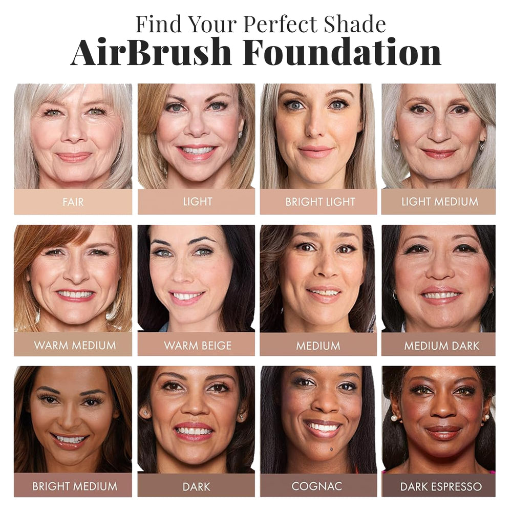 Acabado mate natural con MagicMinerals AirBrush Foundation para control de brillos.