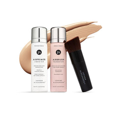Jerome Alexander MagicMinerals Airbrush Foundation spray shows breathable lightweight coverage for natural look