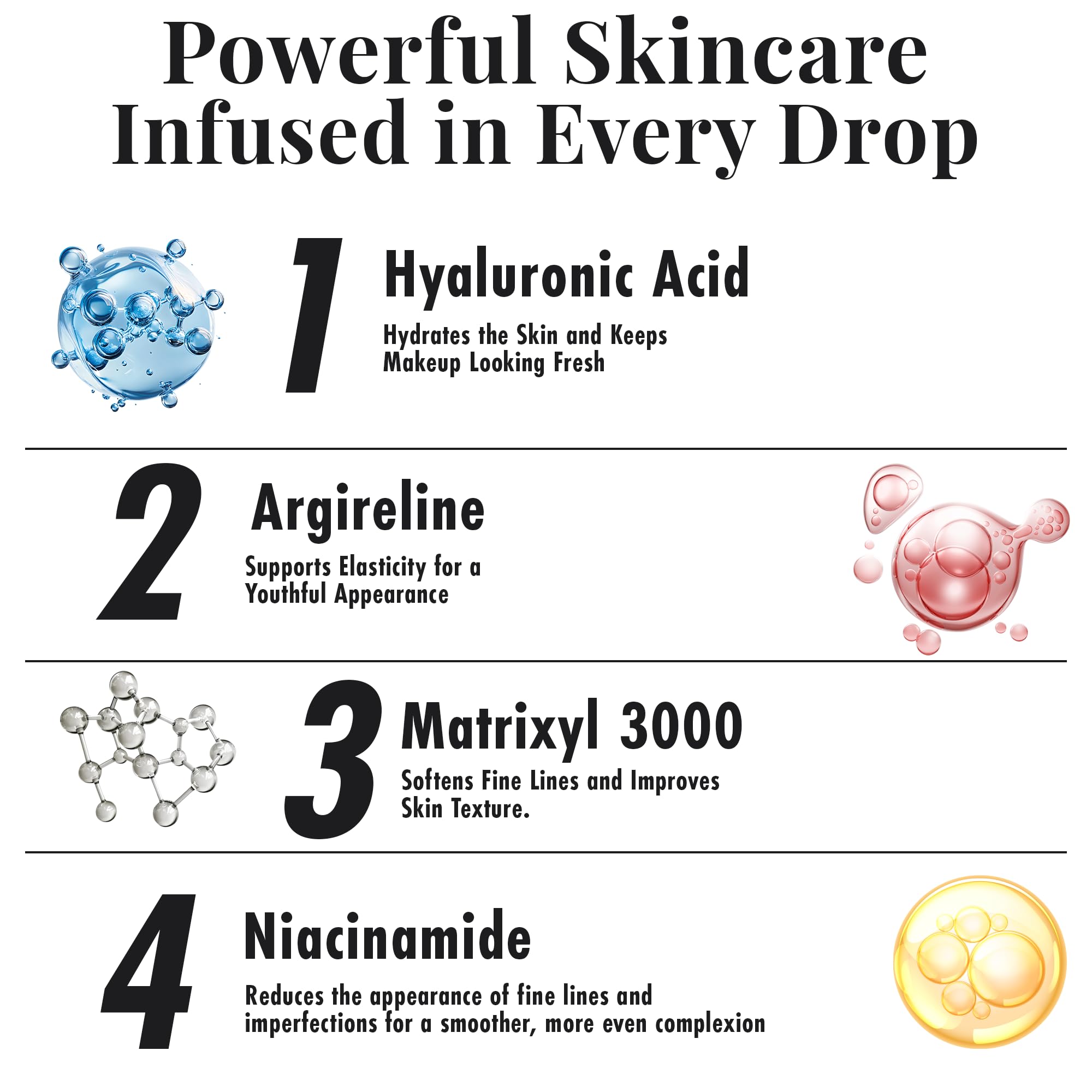 Fórmula resistente al sudor y la humedad de MagicMinerals AirBrush Foundation.