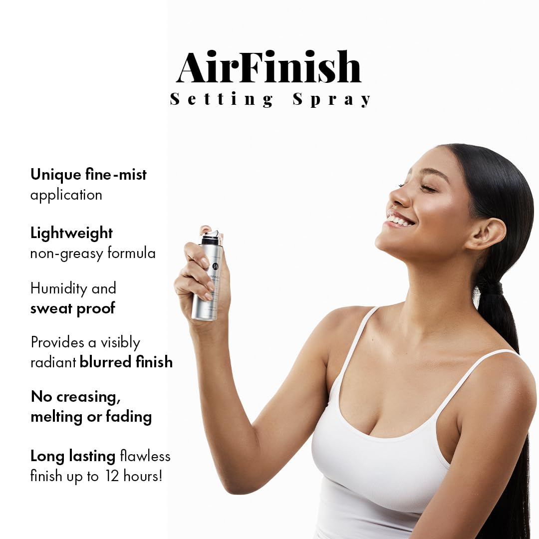 MagicMinerals AirFinish spray mist provides weightless, refreshing application.
