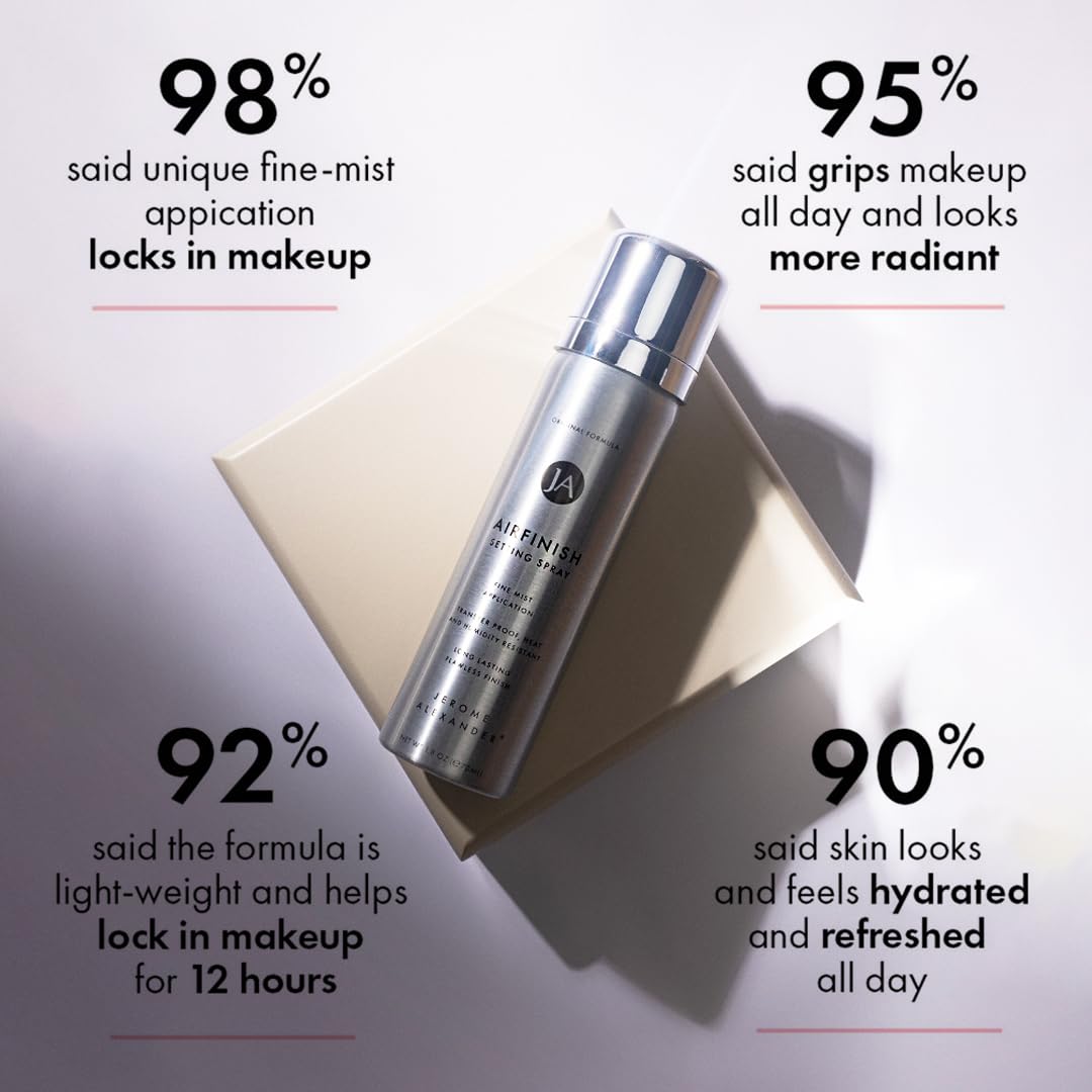 Packaging of Jerome Alexander MagicMinerals AirFinish Setting Spray highlights premium design.