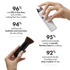 Jerome Alexander MagicMinerals LiquidSilk Air Primer mist dispense shows even coverage