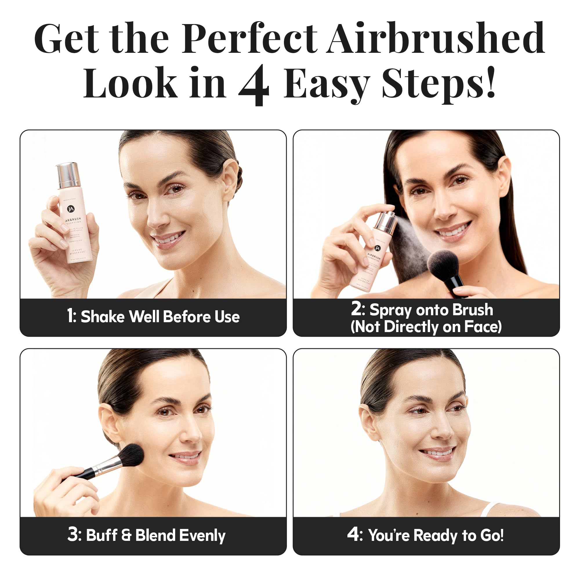 Jerome Alexander MagicMinerals microfine mist demonstrates smooth, streak-free spray for natural finish.
