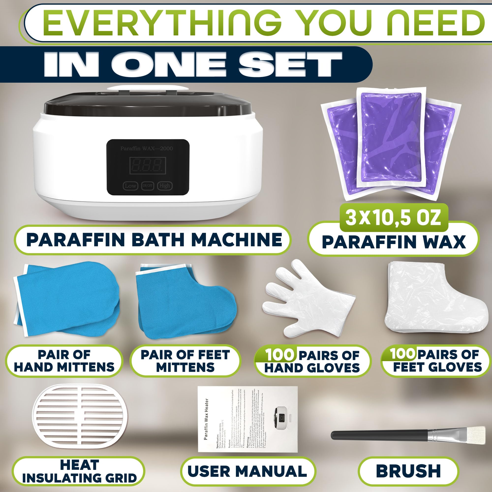 Jerrybox paraffin wax machine 3400ml inner lid for even melt and easy loading