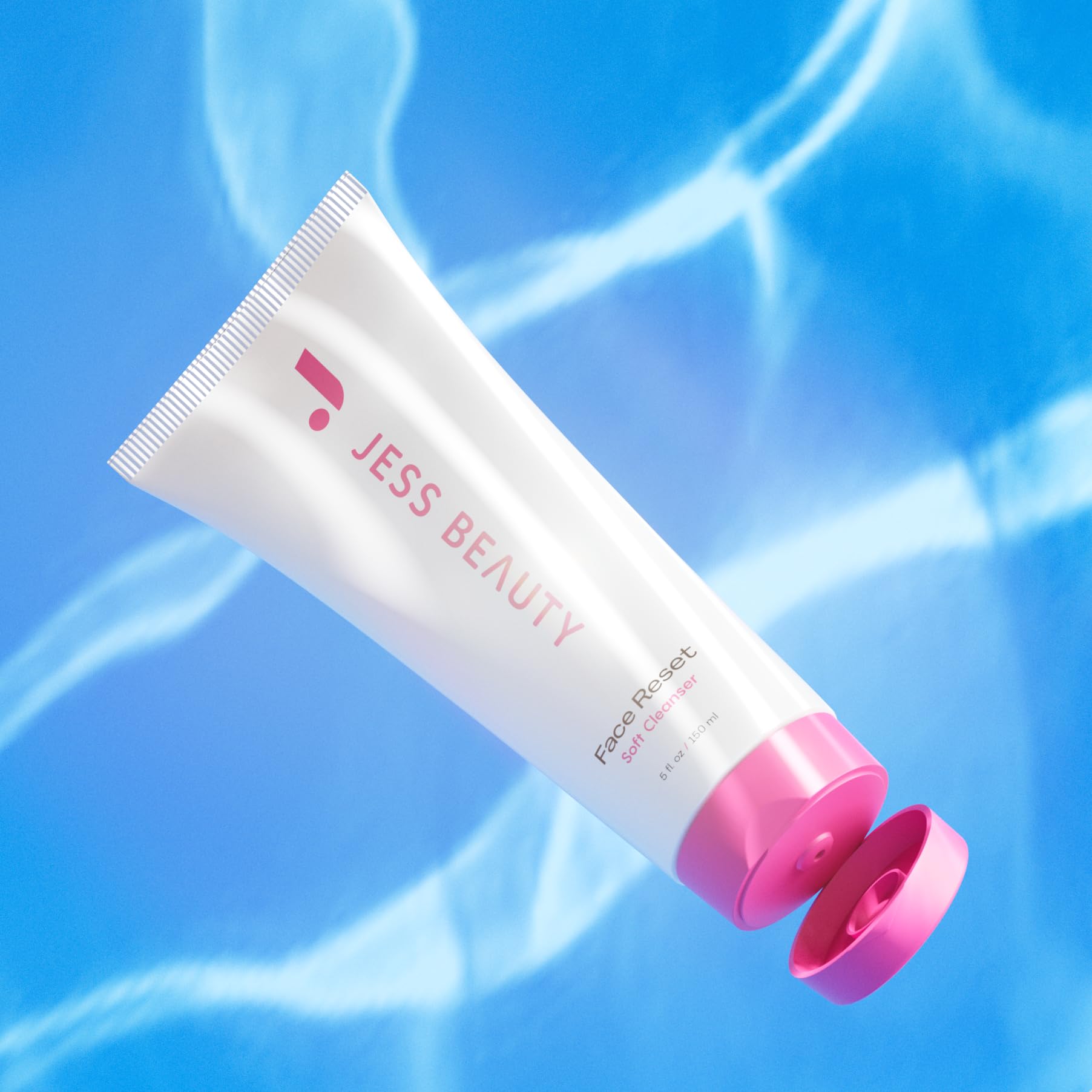 JESS BEAUTY Face Reset Cleanser 5oz packaging ready for travel or daily use
