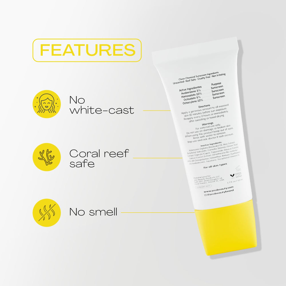 JESS BEAUTY Let it Sun non-greasy texture for comfortable wear.