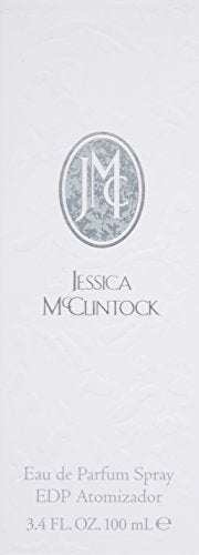 Jessica McClintock EDP close-up on cap and spray, ideal for scent layering ideas.