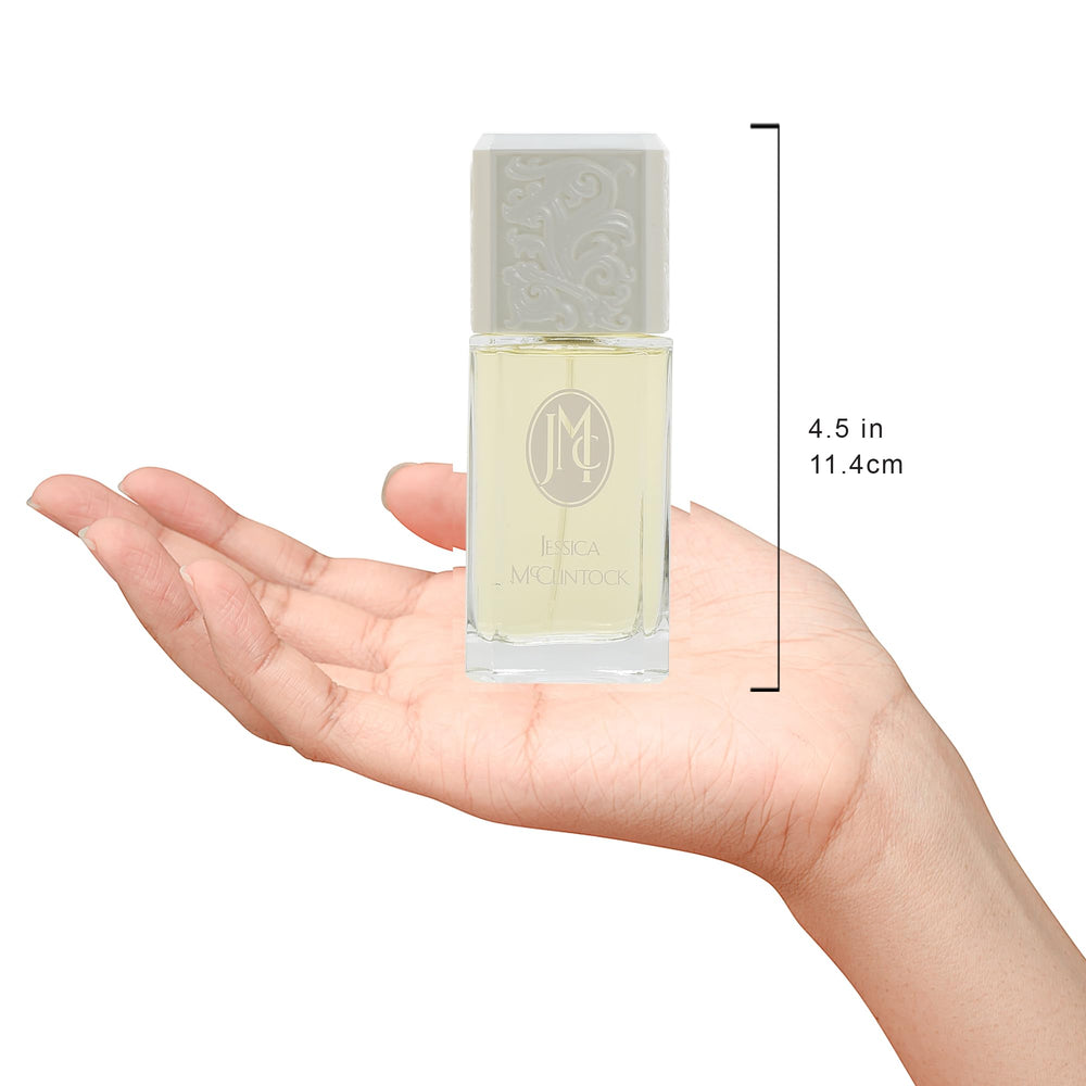Jessica McClintock eau de parfum bottle side profile for on-the-go.