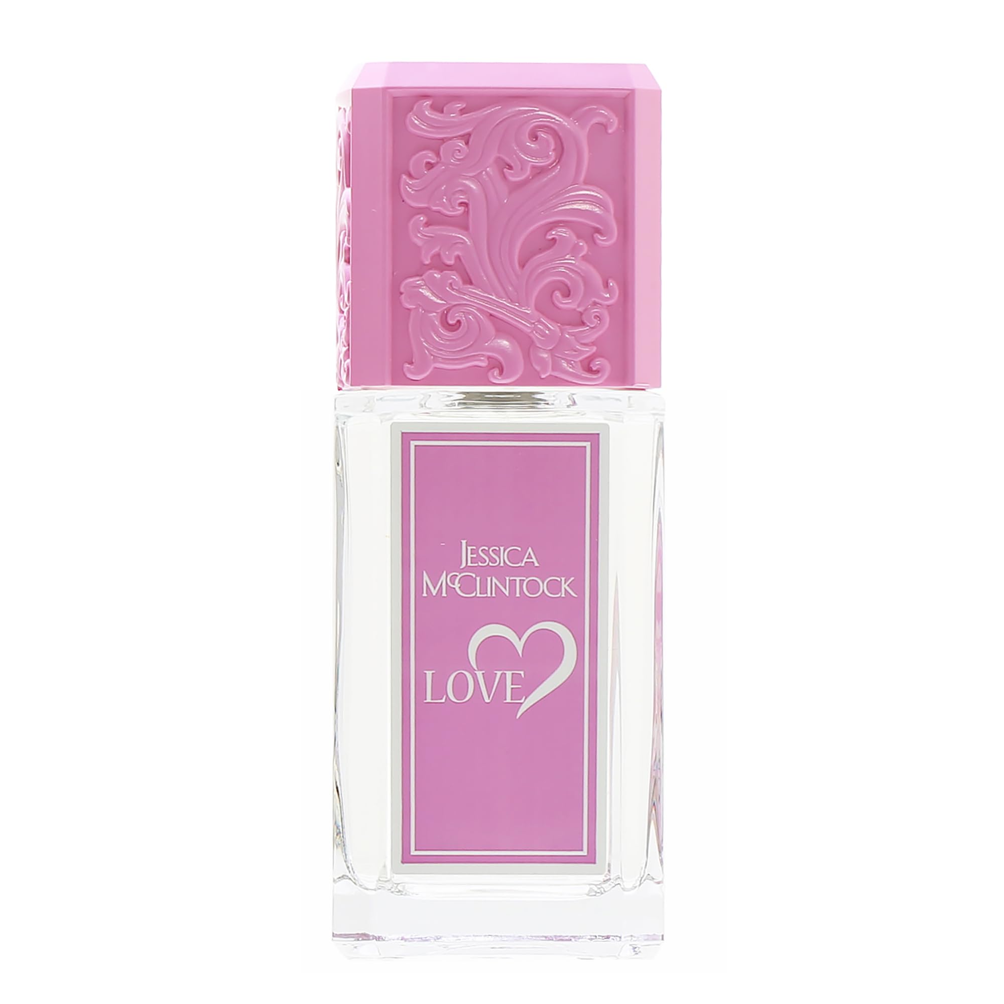 Love by Jessica McClintock pink-hued bottle glow for romantic evenings.