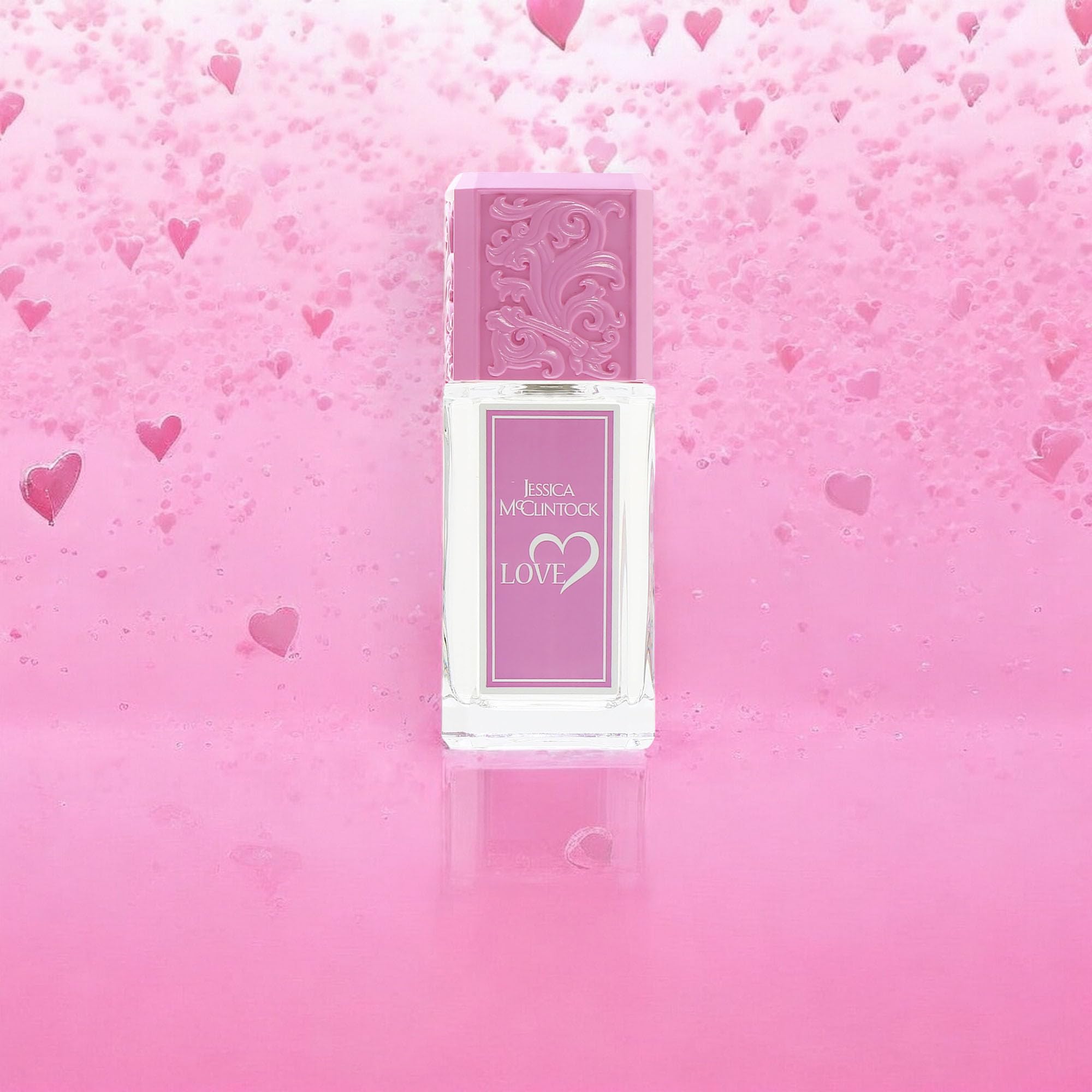 Love by Jessica McClintock fragrance swatch on skin for long-lasting floral aroma.