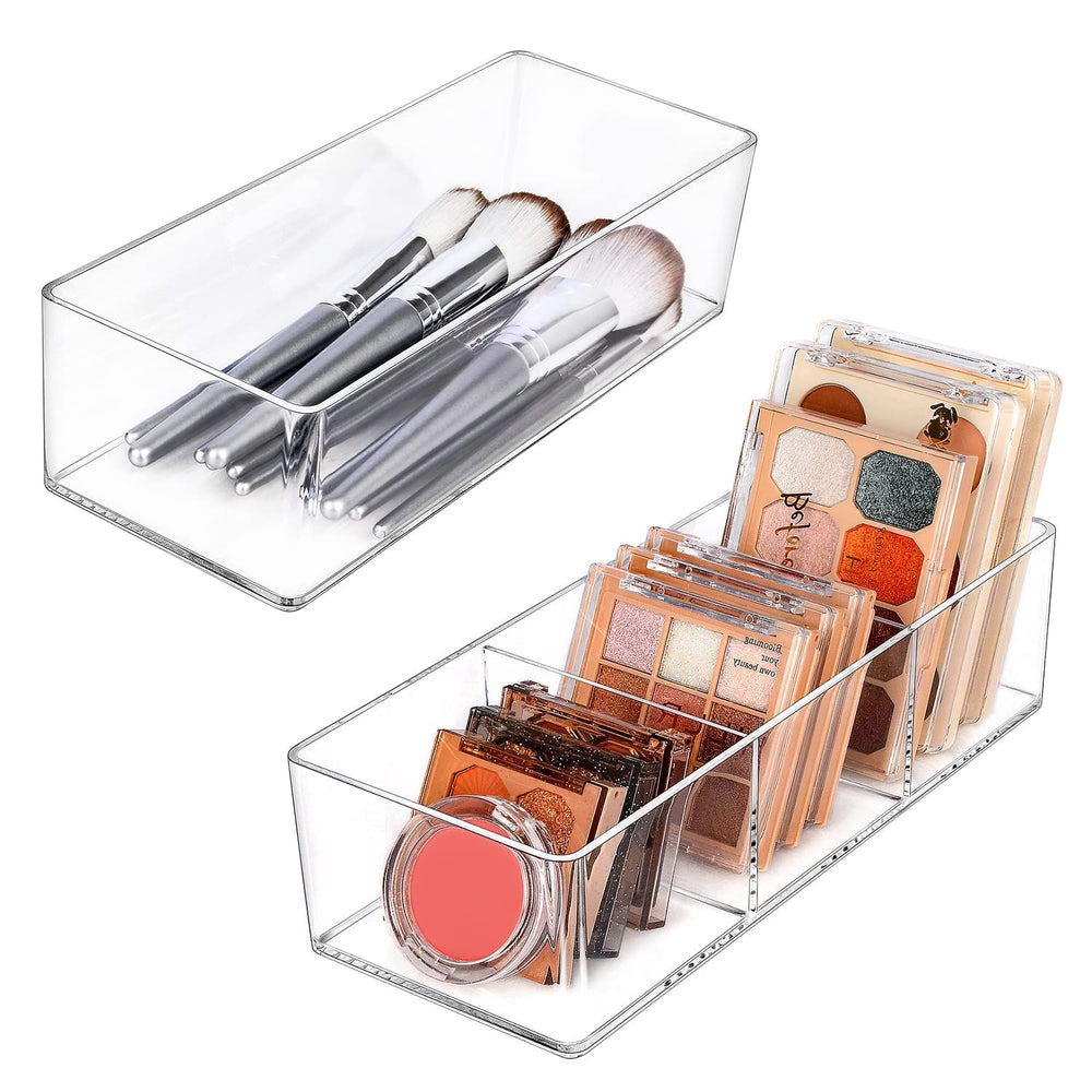 JessLab acrylic organizer 1-compartment on vanity keeps essentials organized and accessible