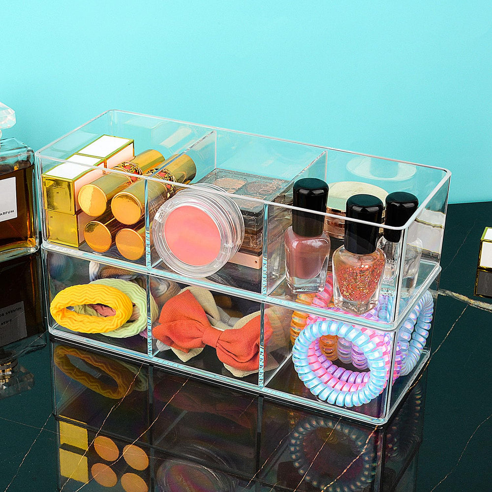 JessLab acrylic organizer countertop-storage showing compact beauty items within reach