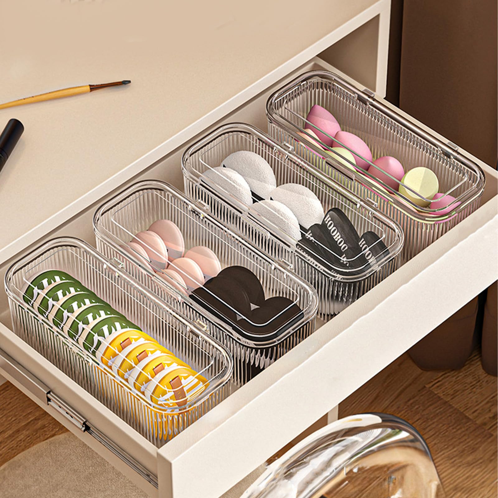 JessLab versatile capacity stores brushes, sponges, jewelry, and hair accessories