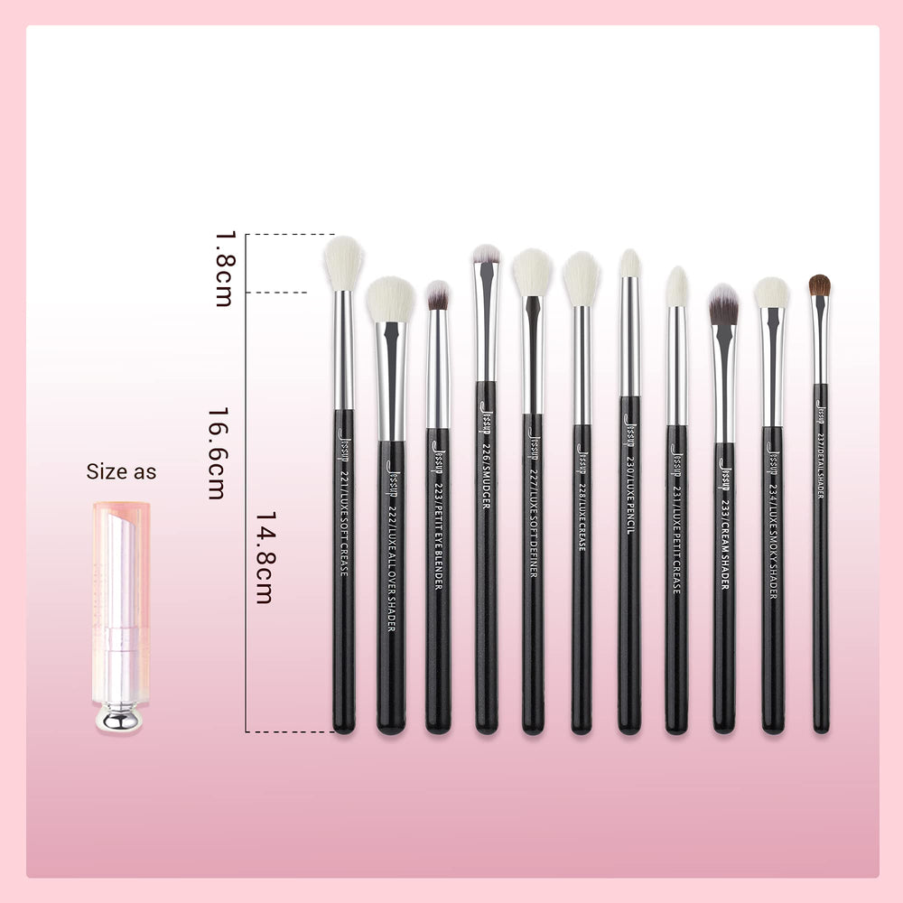 Jessup aluminum ferrule protects bristles and extends brush life.