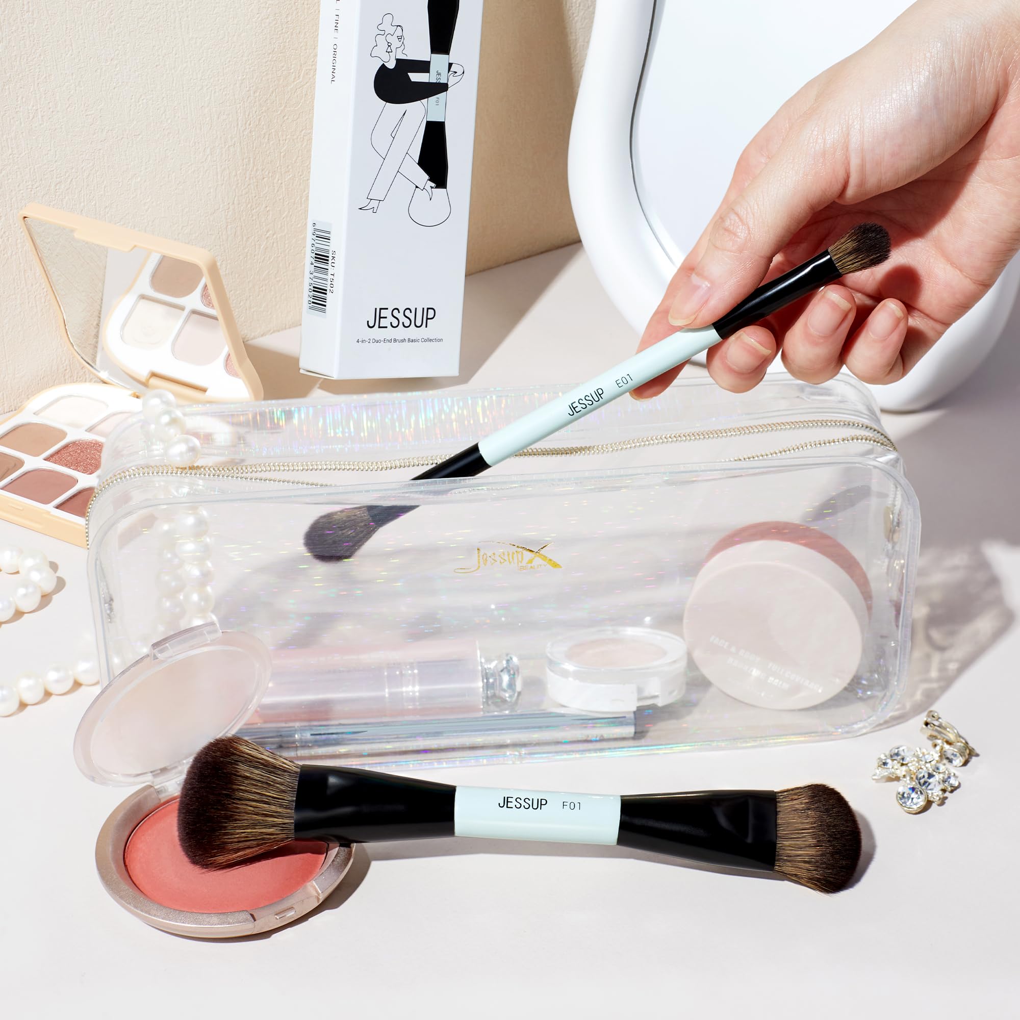 Jessup travel-ready brush set in a stylish gift-ready box