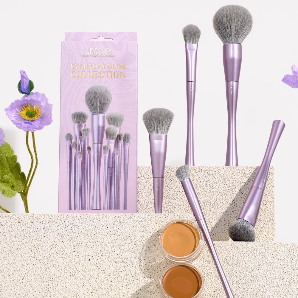 Jessup Brushes in use for everyday makeup