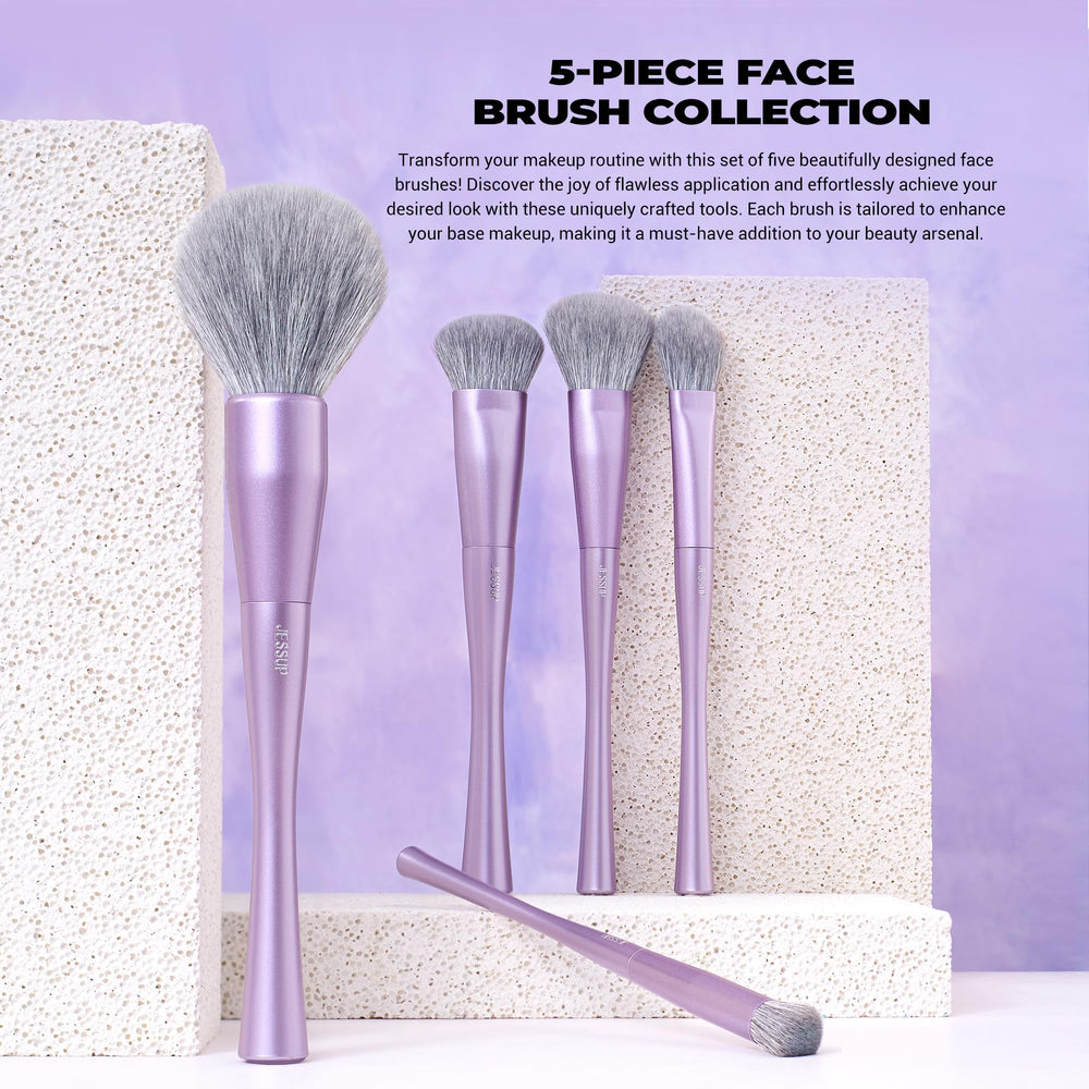 Jessup eye brushes with varied tips for precise liner and blending.