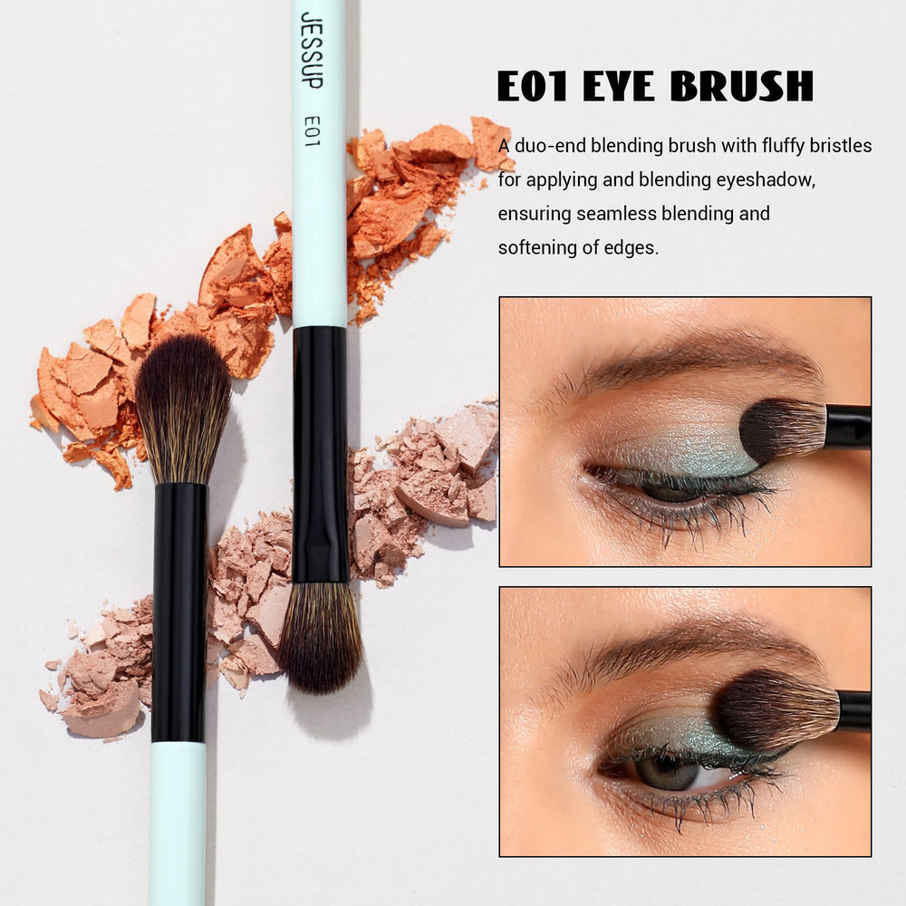 Jessup eye-tapered brush delivers precise eye makeup placement