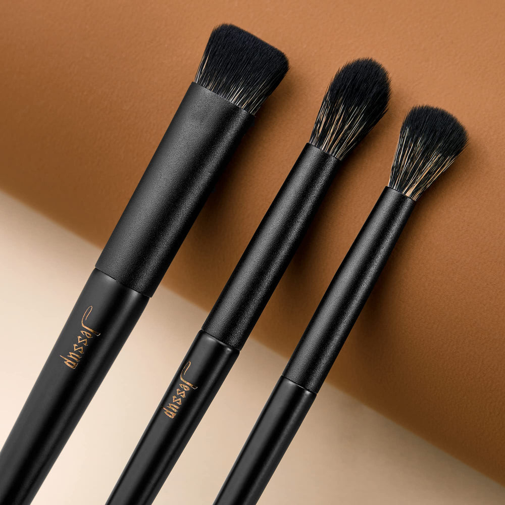 Jessup Eyeshadow Brush Set duo-end brow brush shapes brows and defines arches