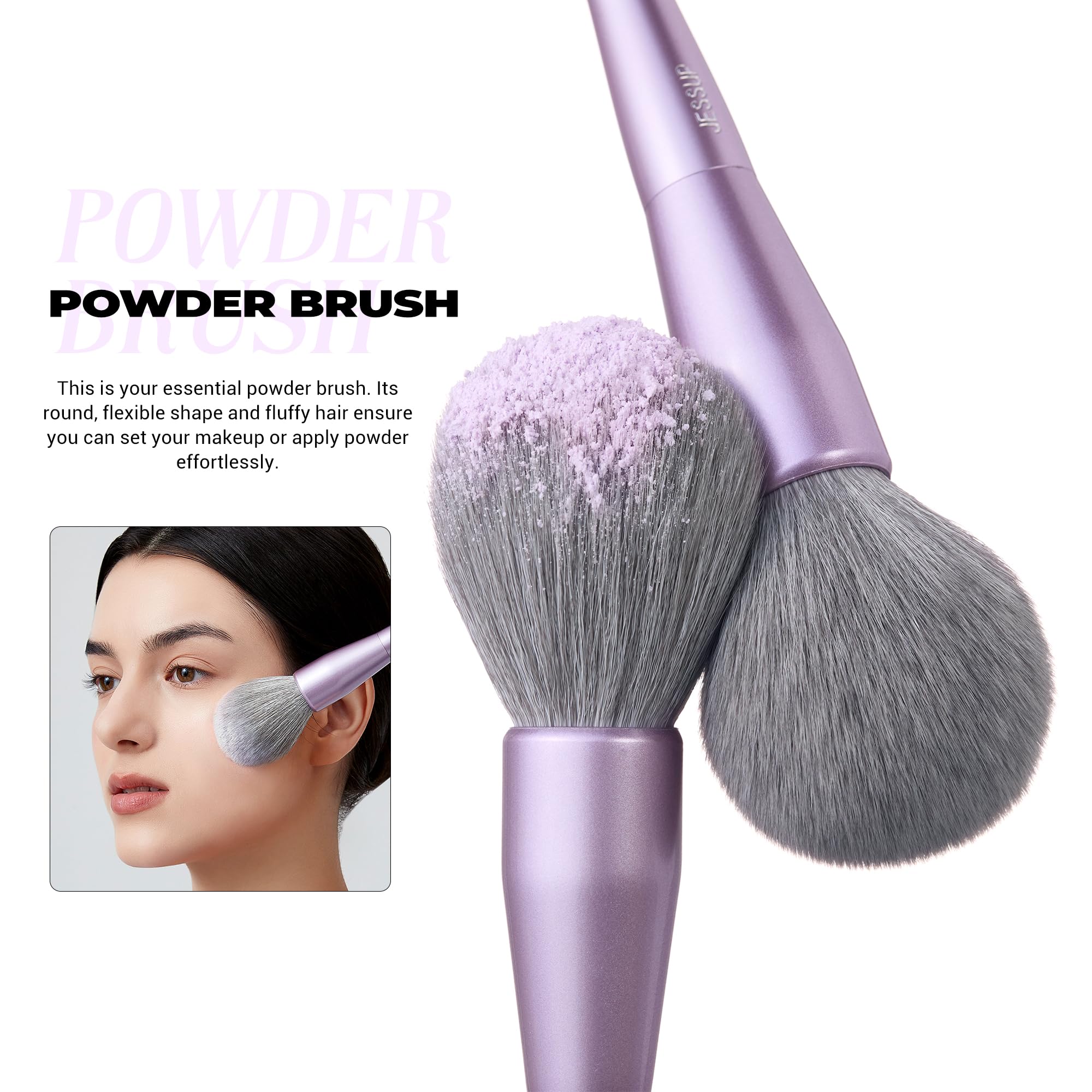 Jessup Powder Brush close-up for smooth setting
