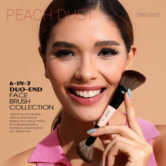 Jessup face brush set blush-fluffy for precise cheek color and smooth blends.
