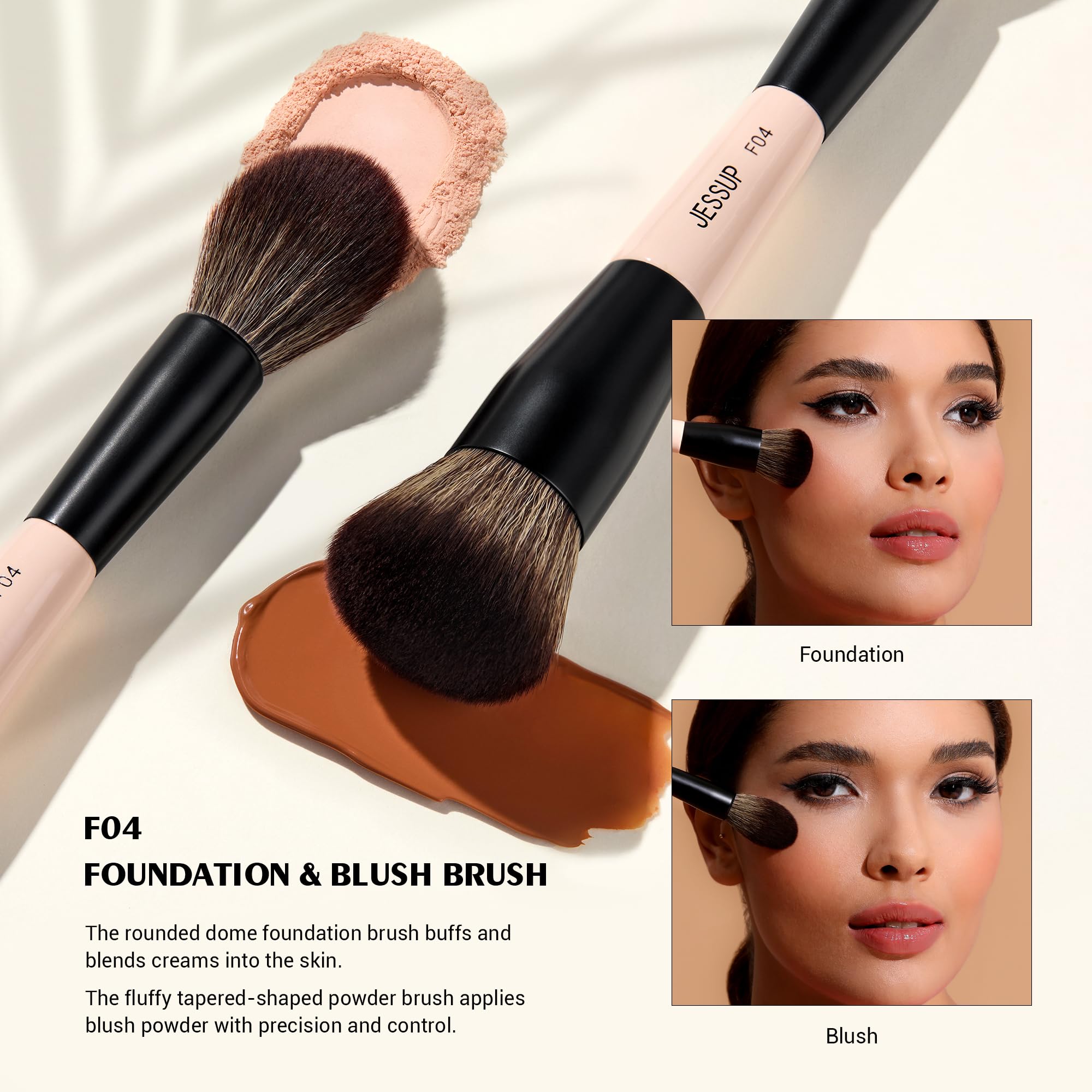 Jessup face brush set contour-precision-small for detailed sculpting and defined features.