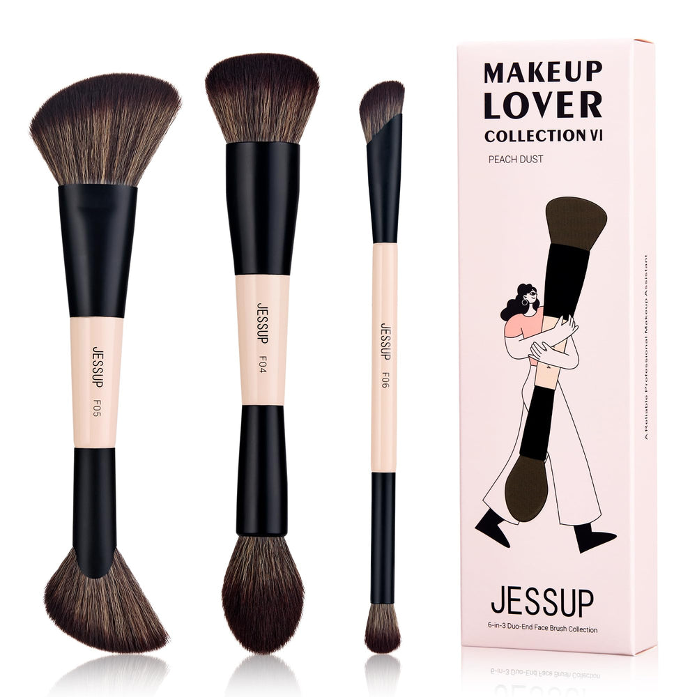 Jessup face brush set foundation-dome for seamless liquid application and natural finish.