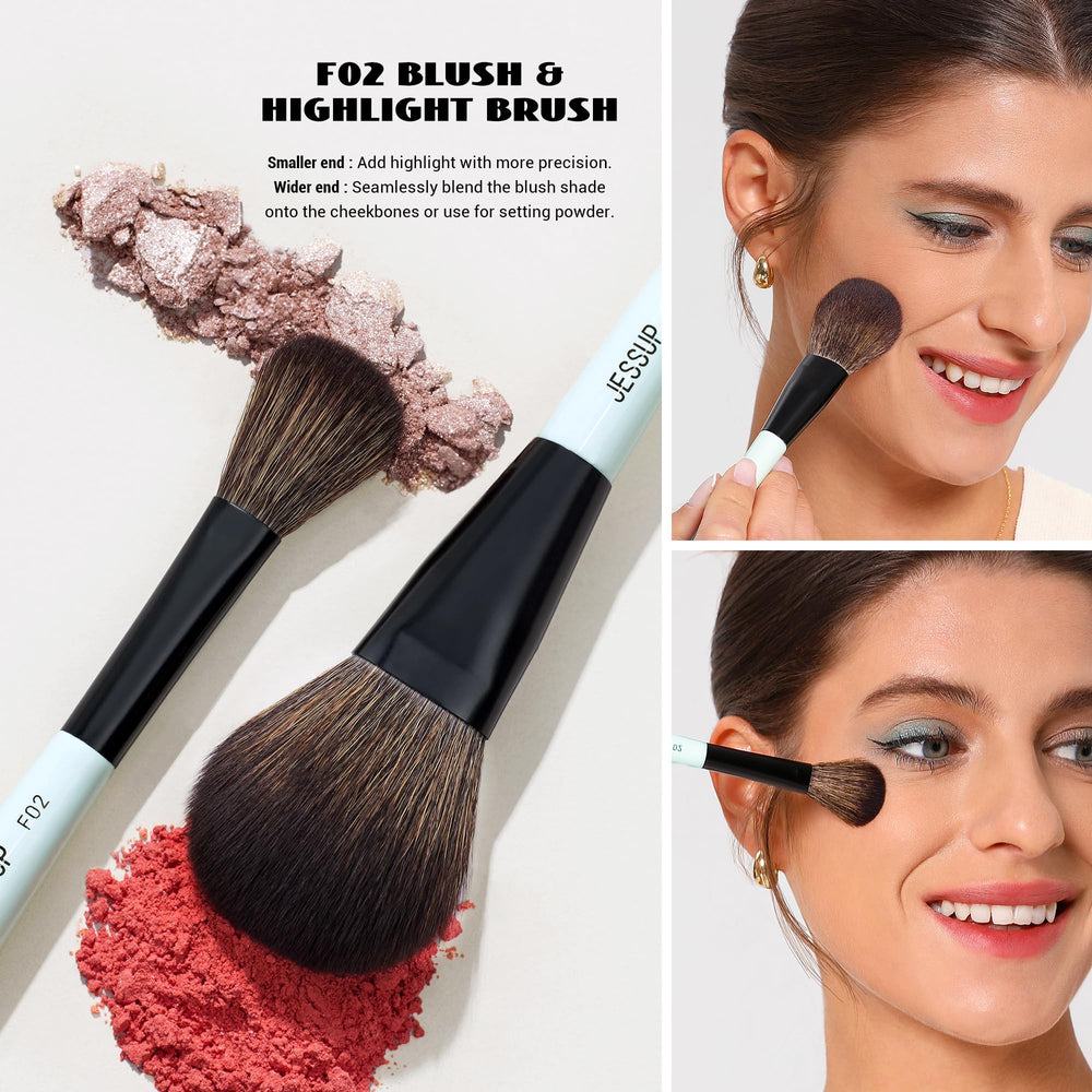 Jessup concealer brush round-sloped tip for targeted coverage