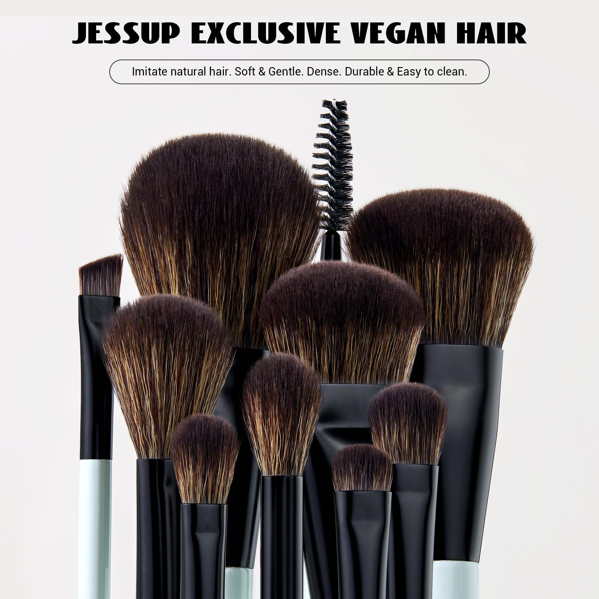 Jessup makeup brush set 6pc contour brush for precise sculpting and definition