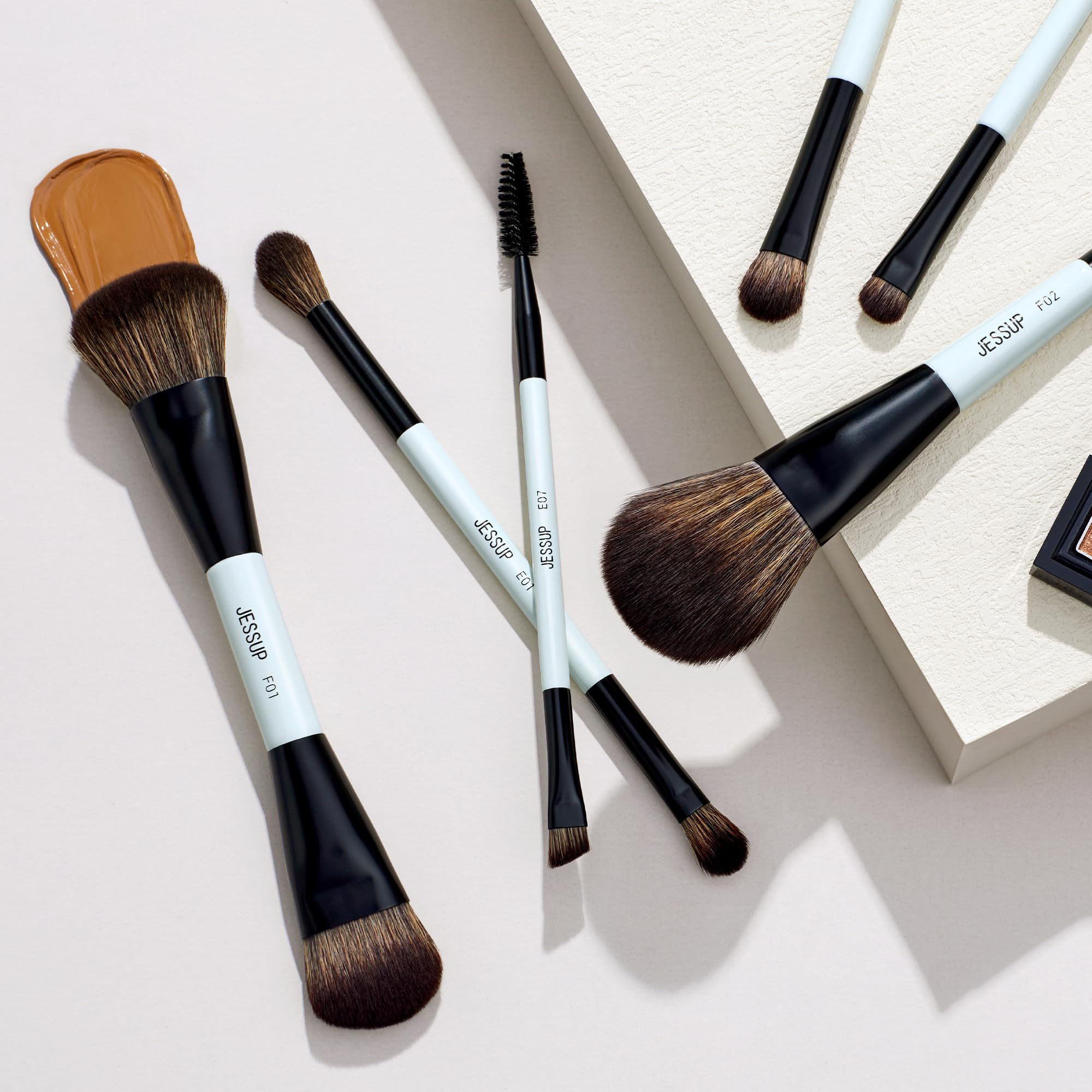 Jessup makeup brush set 6pc packaging box for gifting and storage