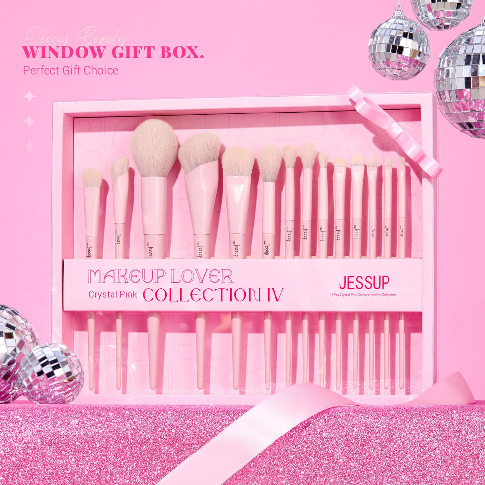 Jessup pink bristles closeup show ultra-soft synthetic bristles for smooth application
