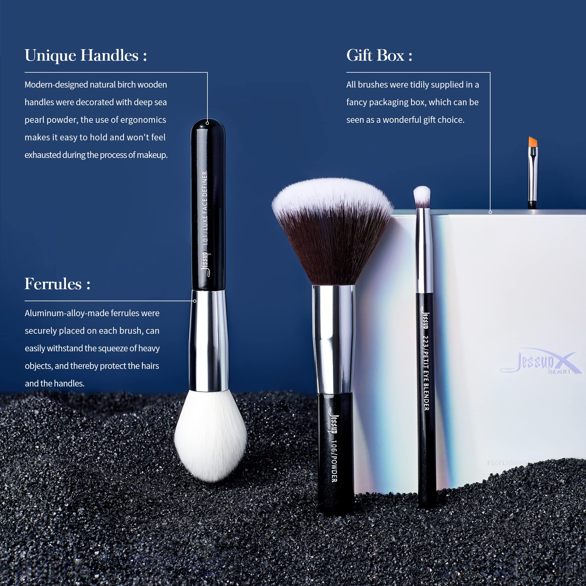 Jessup powder brush delivers natural finish with soft glow