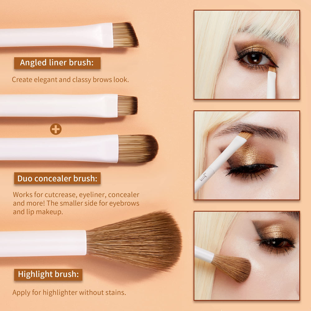 Jessup precise eyeliner brush provides clean, crisp lines for defined looks.