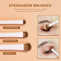 Jessup eye-set 3-eyeshadow brushes enable building color from sheer to bold.