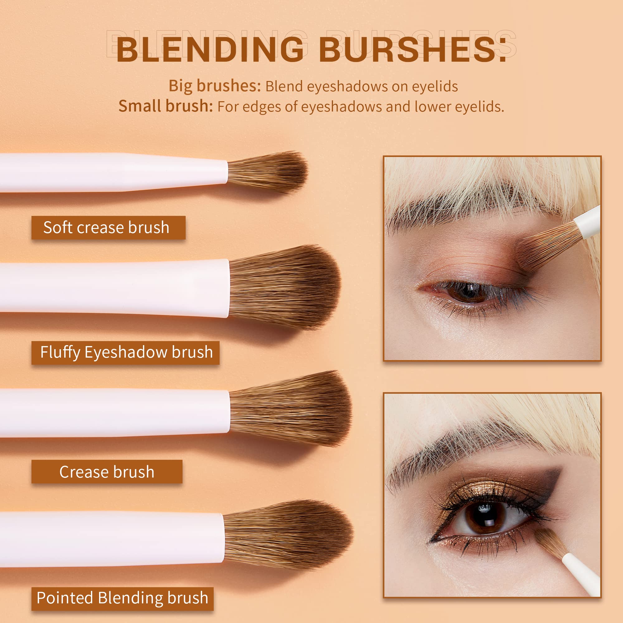 Jessup Precision Makeup Brushes 10Pcs eye-set nano-fiber bristles deliver smooth, pigment-rich application.