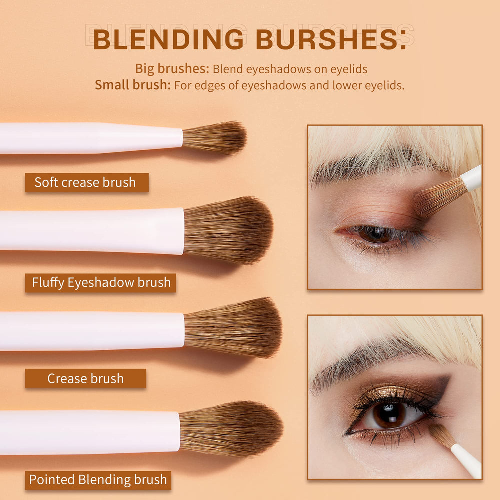 Jessup Precision Makeup Brushes 10Pcs eye-set nano-fiber bristles deliver smooth, pigment-rich application.