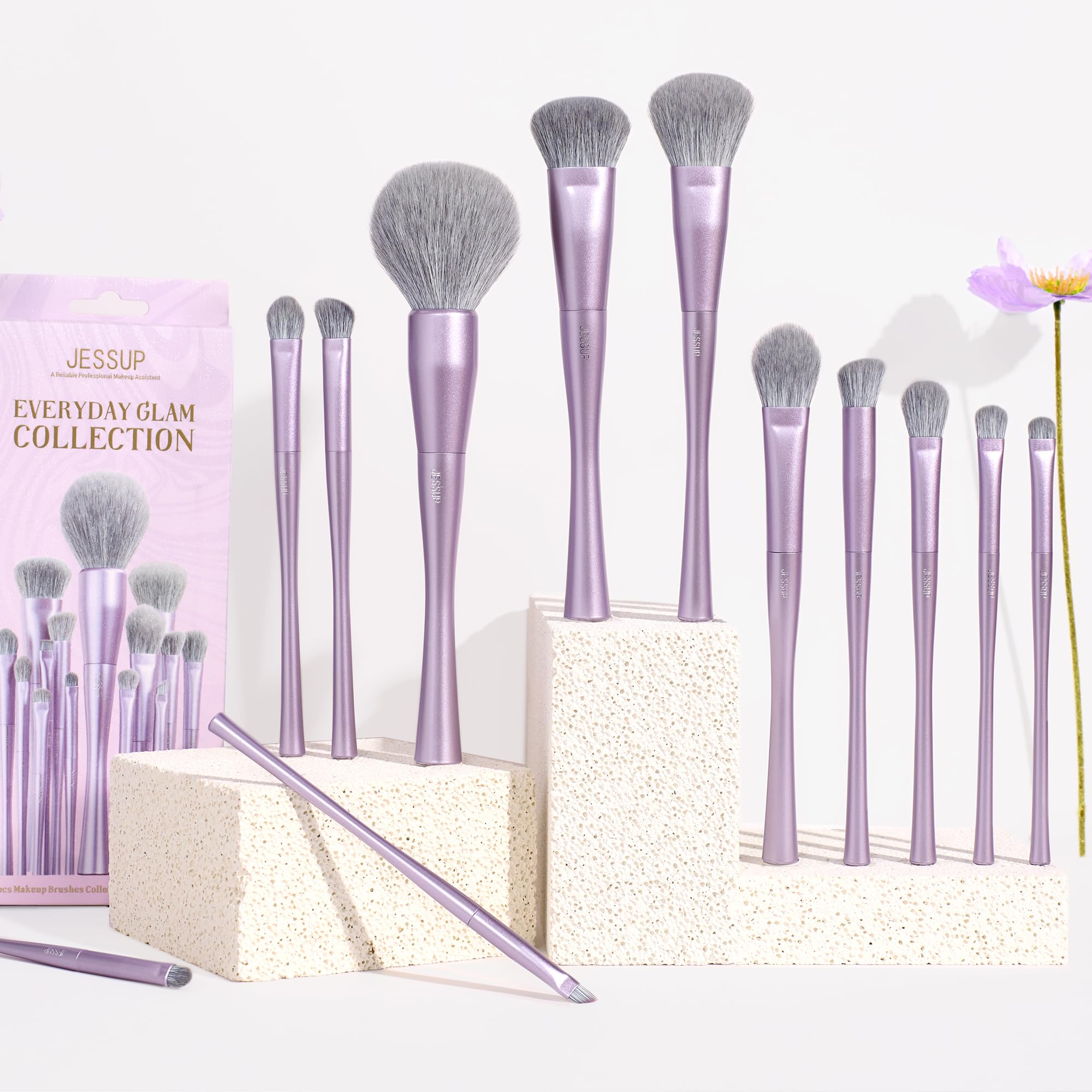 Jessup brushes in use for smoky eye looks and seamless shading.