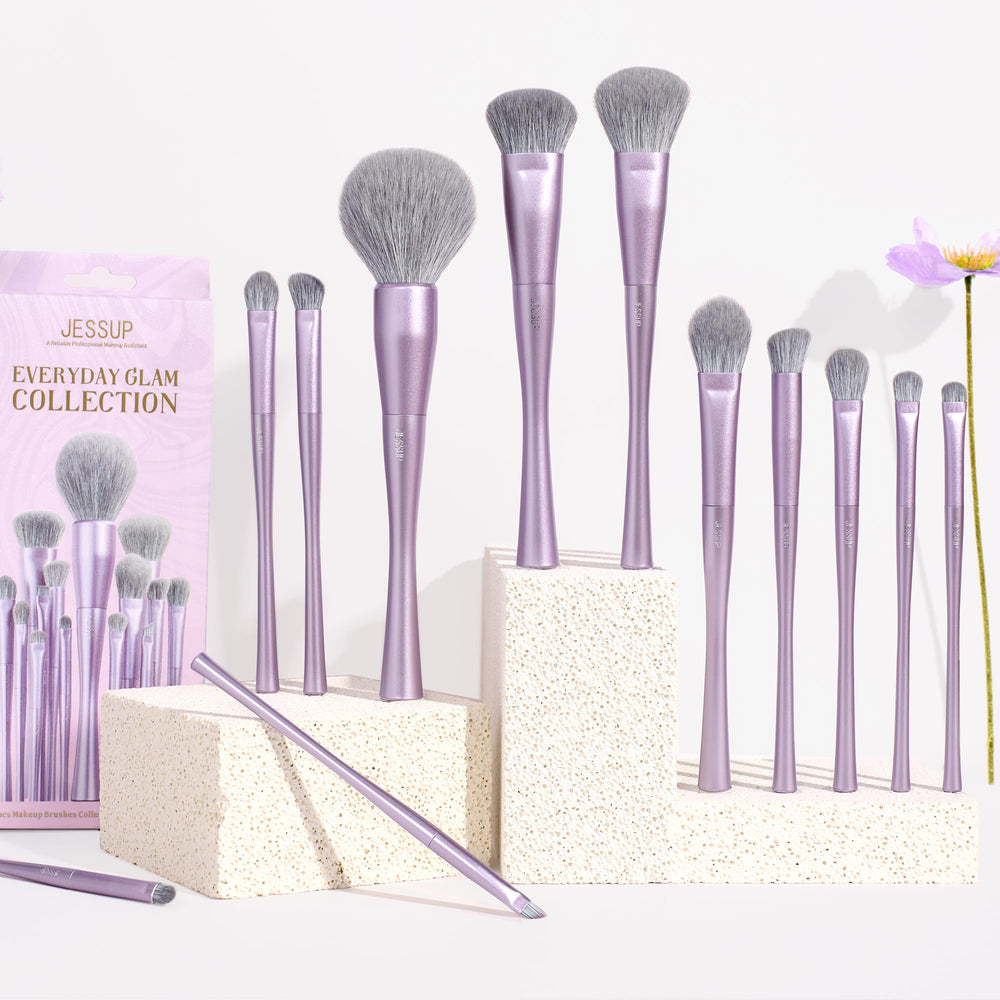 Jessup brushes in use for smoky eye looks and seamless shading.