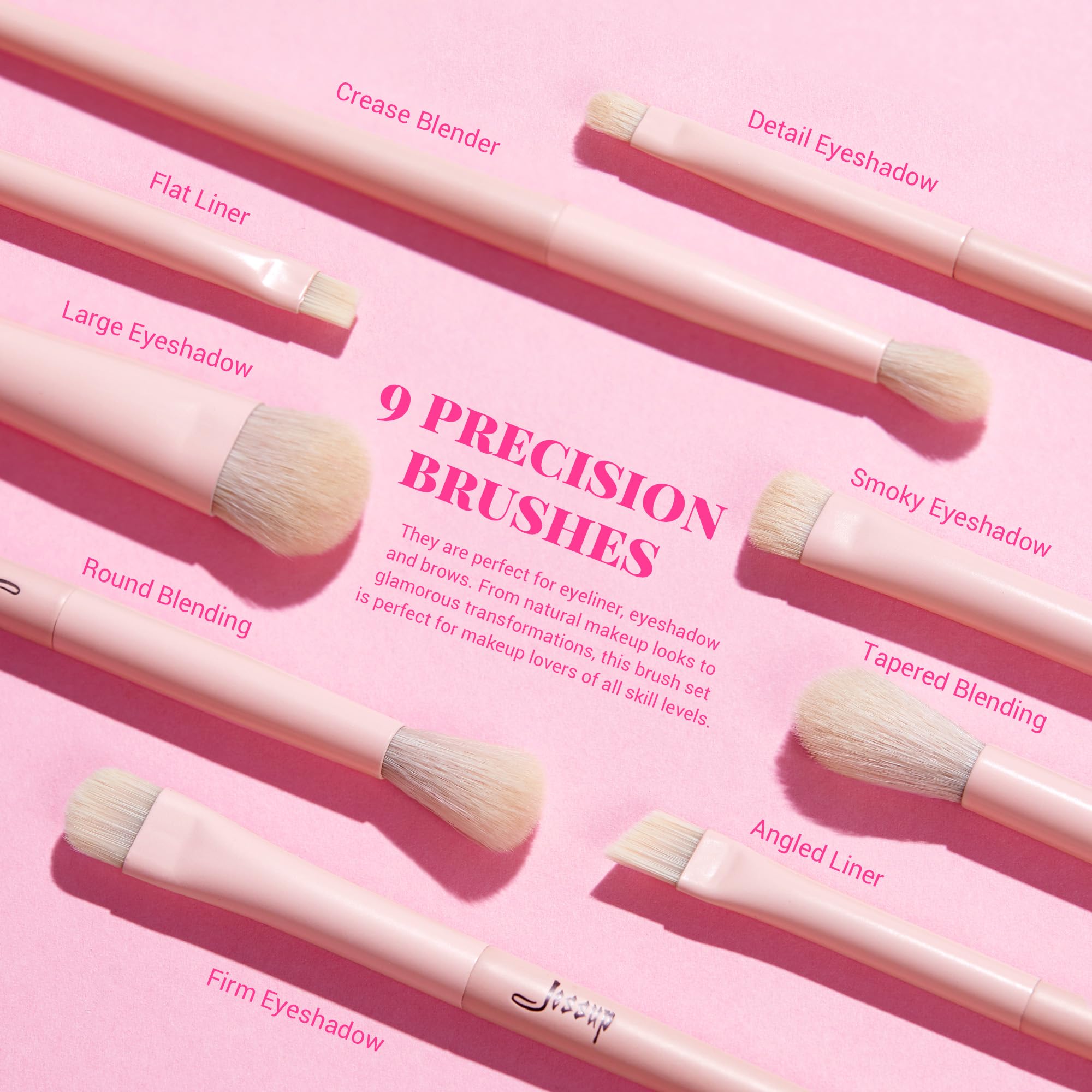 Jessup setting blush highlighter brushes ensure seamless color distribution