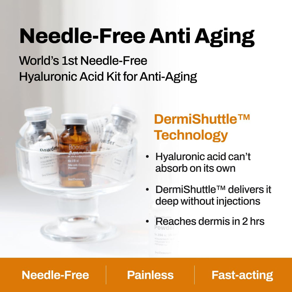 JEU'DEMEURE DermiShuttle deep-dermal-delivery shows the kit's delivery system at work.