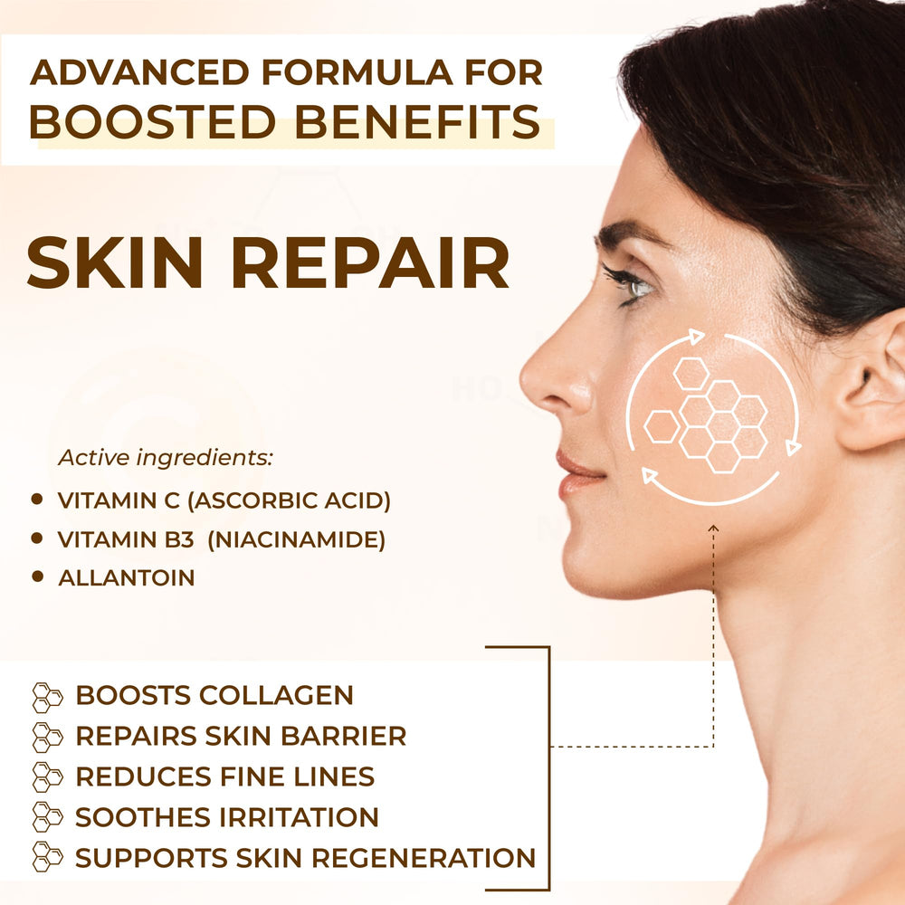 Jeune Naturelle Vitamin C Serum texture shows lightweight moisturizing feel.