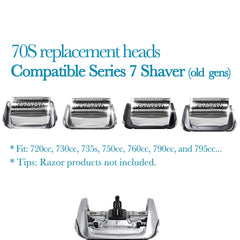 JEVONG 2-pack replacement heads compatible with Series 7 shavers.