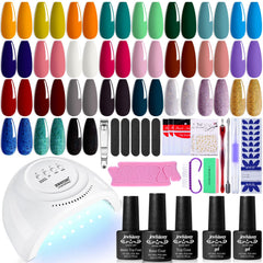 JEWHITENY 27-colors gel nail polish kit ready for at-home manicures