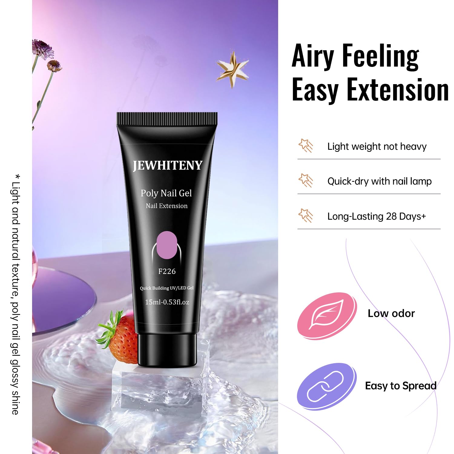 JEWHITENY base coat, top coat, and matte finish for durable salon-like results.